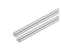 sourcing map Aste rotonde in acciaio inossidabile 304, 6,35 mm x 254 mm, aste per albero solido, per fai da te, modellini di auto, elicottero, aereo, confezione da 2