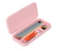 sourcing map Astuccio in plastica rigida, 21 x 9 x 3 cm, con coperchio a scatto, portapenne per penne, pennarelli, gomme, righelli, ricariche, temperamatite, correttore, pinzatrici, pinzatrici, colore