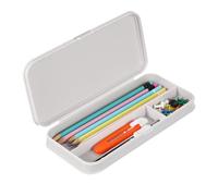 sourcing map Astuccio in plastica rigida, 21 x 9 x 3 cm, con coperchio a scatto, portapenne per penne, pennarelli, gomme, righelli, ricariche, temperamatite, correttore, pinzatrici, pinzatrici, colore