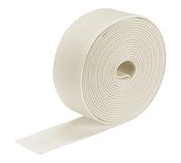 sourcing map Banda elastica in twill a doppio lato da 3,8 cm, piatta da 4 m, in maglia elastica, resistente, colore bianco crema per cucito, cintura