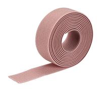 sourcing map Banda elastica in twill su due lati, 2,5 cm, piatta, 2 m, in maglia, resistente, elastico rosa chiaro per cucito, cintura