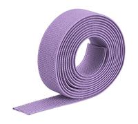 sourcing map Banda elastica in twill su due lati 2,5 cm piatta 2 yard maglia elastica pesante cinghia elastica viola chiaro per cucito, cintura