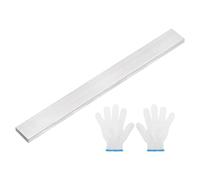 sourcing map Barra piatta in acciaio inossidabile 304, spessore 1,5 cm, larghezza 3,5 cm, lunghezza 30,5 cm, finitura spazzolata, per cucina fai da te, tonalità argento