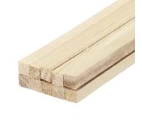 Sourcing Map Bastoncini di legno quadrati, 50,8 x 1 x 1 cm, per lavori fai da te, confezione da 10