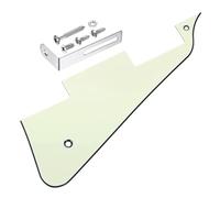 sourcing map Battipenna per chitarra LP a 3 strati, battipenna a 2 fori per chitarra elettrica, piastra antigraffio con staffa cromata argentata per serie Les Standard, beige