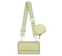 sourcing map Borsa a tracolla da donna con cinturino, portafoglio per cellulare, cordino con portamonete, verde