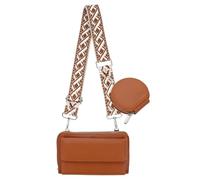 sourcing map Borsa a tracolla da donna con cinturino, portafoglio per cellulare, cordino con portamonete, marrone