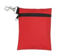 sourcing map Borsa per tee da golf, 14 x 17 cm, professionale, con cerniera, borsa per tee da golf, borsa con clip a moschettone in metallo, organizer per uomini e donne, rosso