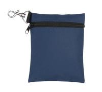 sourcing map Borsa per tee da golf, 14 x 17 cm, professionale, con cerniera, borsa per tee da golf, con clip a moschettone in metallo, organizer per uomini e donne, blu navy