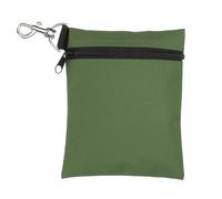 sourcing map Borsa per tee da golf, 14 x 17 cm, professionale, con cerniera, borsa per tee da golf, con clip a moschettone in metallo, organizer per uomini e donne, verde scuro