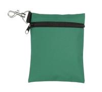 sourcing map Borsa per tee da golf, 14 x 17 cm, professionale, con cerniera, borsa per tee da golf, con clip a moschettone in metallo, organizer per uomini e donne, verde scuro
