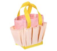 sourcing map Borsa porta attrezzi da giardino, 29,5 x 10 x 30 cm, grande, in tessuto Oxford, con tasche, borsa da giardino, organizer per attrezzi da giardino, per donne e uomini, rosa chiaro