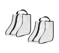 sourcing map Borsa portaoggetti per stivali, portatile, in PVC, con cerniera, trasparente, per stivali corti e stivali alti, per viaggi e uso quotidiano, Nero , 28 cm