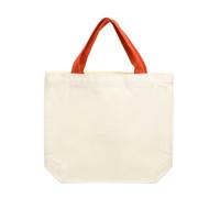 sourcing map Borsa tote in tela, borsa della spesa con manici, borse carine per regali di compleanno fai da te, Arancione chiaro., 10.7"x8.7"