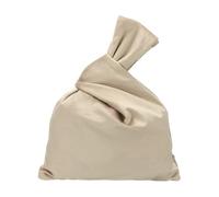 sourcing map Borsa tote in velluto con nodo da polso, da donna, pochette da polso, borsetta da polso, piccola borsa da sera annodata da polso, bianca