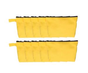 sourcing map Borse cosmetiche da viaggio Bulk Plain Toiletry Zipper Pouch Blank DIY Craft Bags Pencil Bag per donne adolescenti, Giallo scuro.