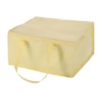 sourcing map Borse riutilizzabili isolate della drogheria con la chiusura lampo per la spiaggia di viaggio del cibo caldo/freddo, Giallo, 15.7"x15.7"x8.7"