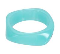 sourcing map Bracciale rigido irregolare in resina acrilica da donna, bracciale largo geometrico impilabile braccialetti tartarugati acetato braccialetto gioielli dichiarazione, blu chiaro