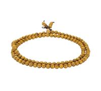 sourcing map Braccialetto con perline di preghiera, in legno naturale, braccialetti Mala da polso da uomo e donna con perline elasticizzate, One Size, Legno, Non pietra preziosa
