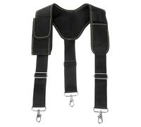 sourcing map Bretelle da cintura per attrezzi con 4 passanti di fissaggio, cinturino magnetico per telefono mobile, portapenne per carpentiere, elettricisti, cintura per attrezzi, nero/giallo