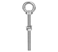 sourcing map Bullone ad occhiello di sollevamento, 1 set M12 x 150 mm bullone ad occhio con dado rondella in acciaio inox 304 anello di sollevamento anello di sollevamento bullone per appendere