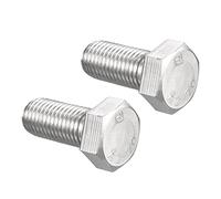 sourcing map Bullone esagonale M16 M16-2 x 35 mm in acciaio inossidabile 304 grado 4.8 completamente filettati bulloni a testa esagonale 2 pezzi