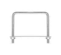 sourcing map Bulloni a U quadrati, 102 mm di larghezza interna 100 mm di lunghezza M8 304 in acciaio inox U morsetto bullone con dadi e piastre, per rimorchio barca