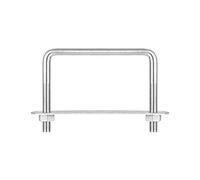 sourcing map Bulloni a U quadrati, 87 mm larghezza interna 70 mm lunghezza M8 304 in acciaio inox U morsetto bullone con dadi e piastre, per rimorchio barca