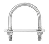 sourcing map Bulloni a U rotondi, 4 set da 51 mm, larghezza interna 78 mm, lunghezza M8 304, in acciaio inox 304, con dadi e piastre, per rimorchio per barche