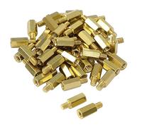 Sourcing map - Bulloni per scheda madre di PC e PCB in ottone con attacco M3 da 4 a 9 mm, confezione da 50 pezzi