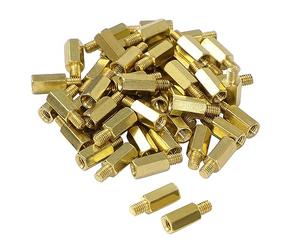 Sourcing map - Bulloni per scheda madre di PC e PCB in ottone con attacco M3 da 4 a 9 mm, confezione da 50 pezzi