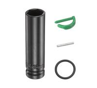 sourcing map Bussola a 6 punti con attacco da 1/2", attacco standard metrico da 16 mm, in acciaio Cr-Mo, mandrino esagonale, dado esagonale con perno di bloccaggio ad anello in gomma