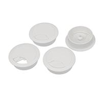 sourcing map Casa Ufficio Desk Computer Cavo in plastica Coperchio Foro passacavo Bianco 53mm Diametro 4 pz