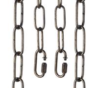 sourcing map Catena da appendere per illuminazione, 0,6 m, 3 mm, in metallo, con 2 chiusure a collegamento rapido per appendere piante, lampadario a sospensione, colore: oro