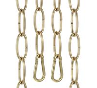 sourcing map Catena da appendere per illuminazione da 0,9 m, 3,2 mm, in metallo, estensione con 2 ganci a molla per appendere piante, lampadario a sospensione, colore bianco