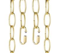 sourcing map Catena da appendere per illuminazione da 0,9 m, 3,8 mm, in metallo, con 2 chiusure a collegamento rapido, per lampadari a sospensione, colore oro chiaro