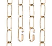 sourcing map Catena da appendere per lampadari da 0,6 m, 3 mm, in metallo, con 2 chiusure a collegamento rapido, per appendere lampadari, colore oro rosa
