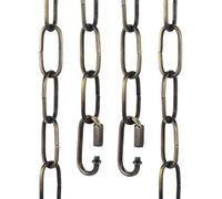 sourcing map Catena da appendere per lampadario, 0,6 m, 3 mm, in metallo, con 2 chiusure a collegamento rapido, per appendere piante, lampadari, colore: bronzo