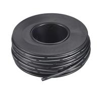 sourcing map Cavo a nastro in silicone da 28 AWG, 2 pin, calibro 28, cavo piatto flessibile in silicone, 10 m, filo di rame stagnato nero incagliato per modellini di aerei, modellini di auto