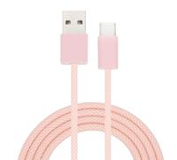 sourcing map Cavo di ricarica USB tipo C da 2 m, 2 A da tipo C a USB A, cavo di ricarica intrecciato per trasferimento dati per tablet, telefono, lampada da scrivania a LED Drone, rosa