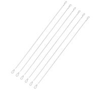 sourcing map Cavo di sicurezza con cavo di sicurezza, 6 pezzi, cavo a doppio anello (1 m x 0,08 pollici), argento