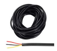 sourcing map Cavo elettrico da 26 AWG, 3 conduttori, cavo di alimentazione a LED, in rame stagnato, 5 m, a bassa tensione, in PVC, cavo di prolunga flessibile, nero, per strisce LED, lampade
