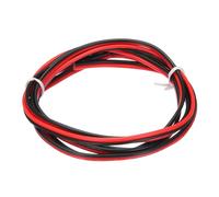 sourcing map Cavo parallelo in silicone a 2 nuclei calibro 18, lunghezza 1,5 m, diametro 2,3 mm, rosso e nero, cavo di prolunga flessibile da 300 V per cavo LED RGB, modellini di auto, apparecchi