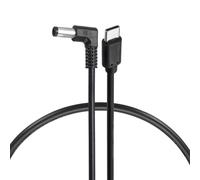 sourcing map Cavo trigger PD da 45 W, 15 V 3 A, 5,5 x 2,1 mm, tipo C, cavo di alimentazione ad angolo retto da 0,4 m, da USB C a DC PD, cavo di ricarica rapida per monitor portatile, telecamera di