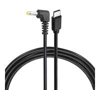 sourcing map Cavo trigger PD da 60 W, 20 V 3 A 4,0 x 1,7 mm Tipo-C ad angolo retto Cavo di alimentazione ad angolo retto 2 m/6,6 ft USB C a DC PD Cavo di ricarica rapida per monitor portatile