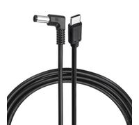 sourcing map Cavo trigger PD da 60 W, 20 V 3 A, 5,5 x 2,1 mm, tipo C, cavo di alimentazione ad angolo retto da 2 m, da USB C a DC PD, cavo di ricarica rapida per monitor portatile, telecamera di