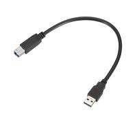 sourcing map Cavo USB 3.0 per stampante, 0,3 m, USB tipo A maschio a tipo B maschio, cavo per scanner ad alta velocità per computer portatile da collegare alla stampante, nero