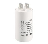 sourcing map CBB60 Run Condensatore 16uF 450V AC Doppio Inserto 50/60Hz Cilindro 72x40mm Bianco per Compressore D'aria Pompa Acqua Motore