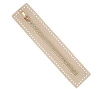 sourcing map Cerniera in pelle PU, 26,9 x 5,8 cm, bobina da cucito, telaio di ricambio per borse all'uncinetto, borse, scarpe, jeans, accessori fai da te, beige