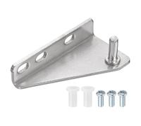 sourcing map Cerniere di ricambio per frigorifero, in acciaio inox, cerniera interna della colonna del congelatore, albero sinistro, diametro 0,7 cm, spaziatura 3,5 cm, per frigorifero, viti incluse